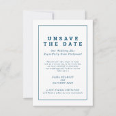 Save The Date Annulation de la date de mariage reportée (Devant)