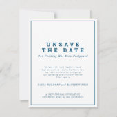 Save The Date Annulation de la date de mariage reportée (Devant)