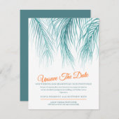 Save The Date Annuler la date de mariage changement de plan bleu (Devant / Derrière)