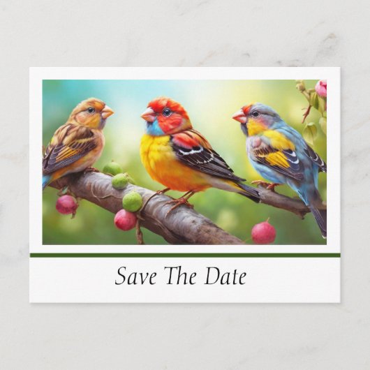 Save The Date Ansichtkaart Briefkaart (Voorkant)