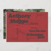Save The Date Anthony et Maggie Enregistrer la date (Devant / Derrière)
