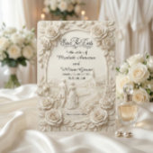 Save The Date Antique Baroque Ivory Scenic Vignette
