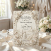 Save The Date Antique Baroque Ivory Scenic Vignette