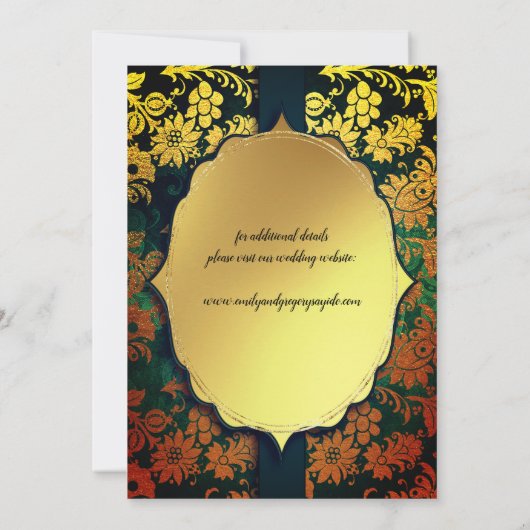 Save The Date Antique cadre vieux or enregistrer la date (Dos)