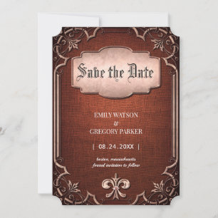 Save The Date Antique cadre, vieux vintage enregistrer la date
