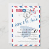 Save The Date Antique Espagne Airmail Enregistrer la date (Devant)