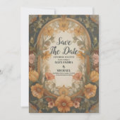 Save The Date Antique Floral Art Nouveau Mariage (Devant)