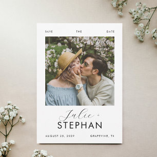 Save The Date Appel de photo vintage typographie calligraphiée n