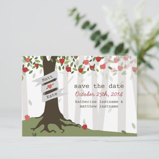 Save The Date Apple Orchard Mariage Automne Automne Enregistrer  (Debout devant)
