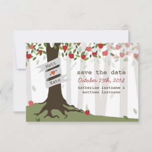 Save The Date Apple Orchard Mariage Automne Automne Enregistrer