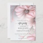 Save The Date Après la fête Boho rose Daisy (Devant)