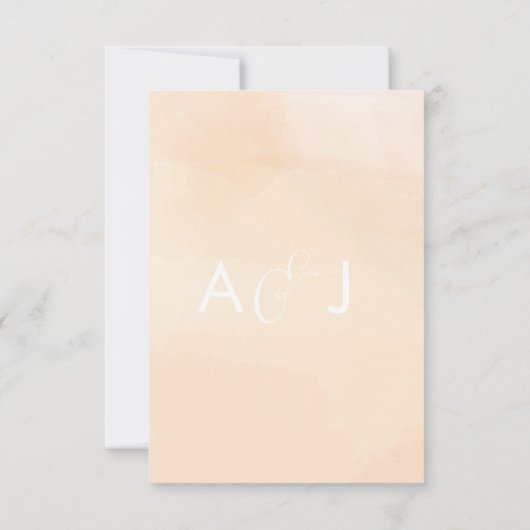 Save The Date Apricot Aquarelle Blush Mariage Enregistrer la dat (Dos)