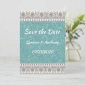 Save The Date Aqua avec texture (Debout devant)