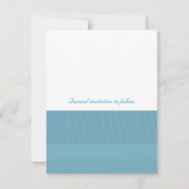 Save The Date Aqua Blue Enregistrer la date (Dos)