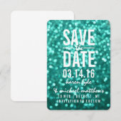 Save the date | Aqua Lit Parties scintillant Fab (Devant / Derrière)
