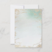 Save The Date Aqua Mint Green Frosted Gold Parties scintillant M (Dos)