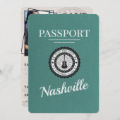 Save The Date Aqua Nashville Passport Enregistrer La Date (Devant / Derrière)