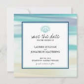Save The Date Aquarelle à coquille à calcaire Enregistrer la dat (Devant)