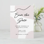 Save The Date Aquarelle Abstrait Neutre (Debout devant)