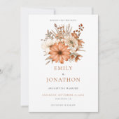 Save The Date Aquarelle automnale Florales Mariage Enregistrer L (Devant)