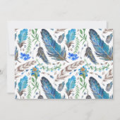 Save The Date Aquarelle bleu Boho Aztec - Enregistrer la date (Dos)