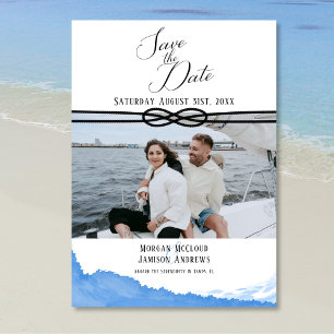 Save The Date Aquarelle bleu marine photo