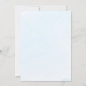 Save The Date Aquarelle bleu pâle Quinceanera (Dos)