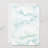 Save The Date Aquarelle bleu, turquoise et verte (Dos)