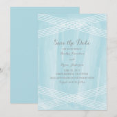 Save The Date Aquarelle bleue Déco Enregistrer la date (Devant / Derrière)