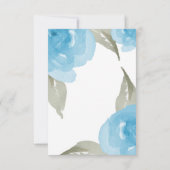 Save The Date Aquarelle bleue Floral (Dos)