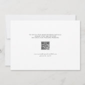 Save The Date Aquarelle Blue Hydrangeas et ivoire Rose QR Code (Dos)