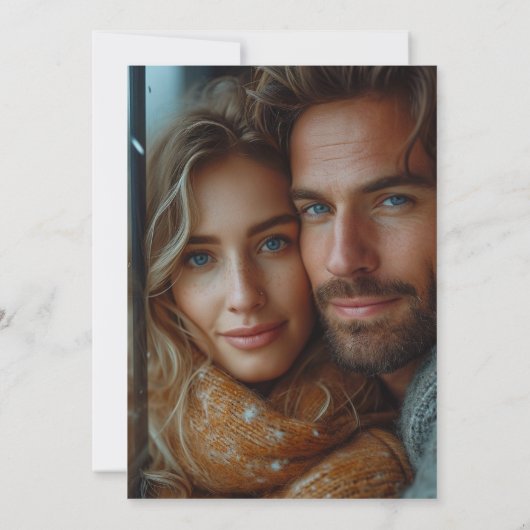 Save The Date Aquarelle Blue Mountain Photo Enregistrer la date (Dos)