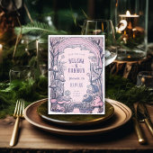 Save The Date Aquarelle Boho champignons violet rétro