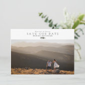 Save The Date Aquarelle Boho Feather | Sauvegarder au minimum no (Debout devant)