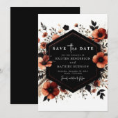 Save The Date Aquarelle Boho Mariage en terre cuite (Devant / Derrière)