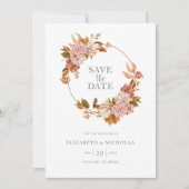 Save The Date Aquarelle Boho Mariage Floral (Devant)
