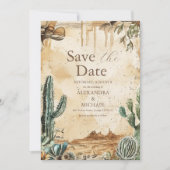 Save The Date Aquarelle Boho Western (Devant)