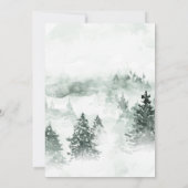 Save The Date Aquarelle Bois Laurel Crest Monogramme Mariage (Dos)