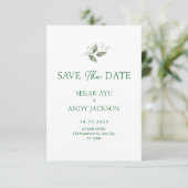 Save The Date Aquarelle botanique (Debout devant)