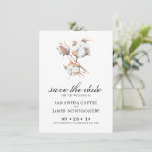 Save The Date Aquarelle Botanique Feuilles mariage Enregistrer l (Debout devant)