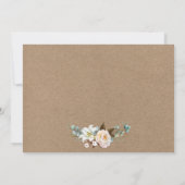 Save The Date Aquarelle Botanique Florale Calligraphie Kraft (Dos)