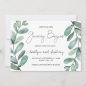 Save The Date Aquarelle botanique verdure eucalyptus (Devant)
