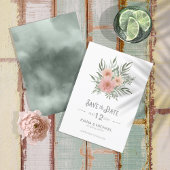 Save The Date Aquarelle Bouquet Mariage Blush ID654