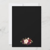 Save The Date Aquarelle Bourgogne Rose Black Gold Frame (Dos)