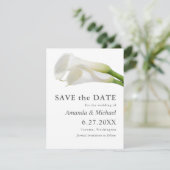 Save The Date Aquarelle Calla Lilies Enregistrer la date avec la (Debout devant)