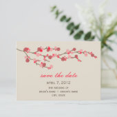 Save The Date Aquarelle Cerisier Fleur Mariage Enregistrer La Da (Debout devant)