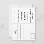 Save The Date Aquarelle Chêne Arbre Rétro Russe Mariage Forêt (Dos)