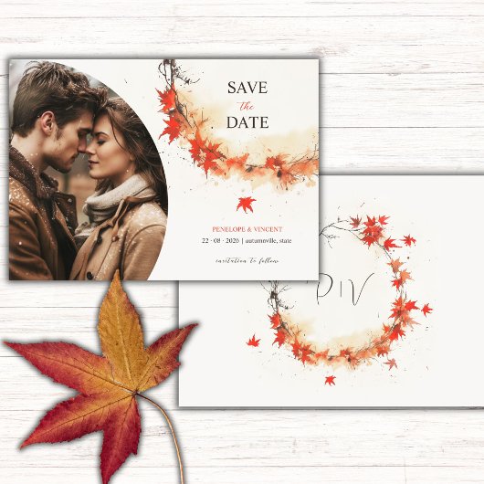 Save The Date Aquarelle Chute Wreath