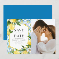 Aquarelle Citron et Carrelage marocain Photo Motif