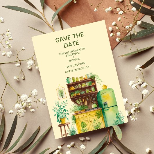 Save The Date Aquarelle Citrus Citron Destination Mariage Enregi